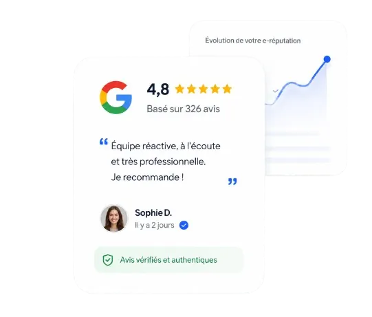 Illustration of authentic reviews and reputation growth